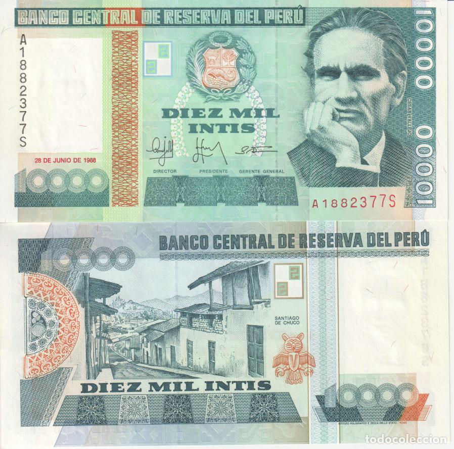 Billetes extranjeros: Peru 10000 Intis Pick 140 SC/UNC - Foto 1