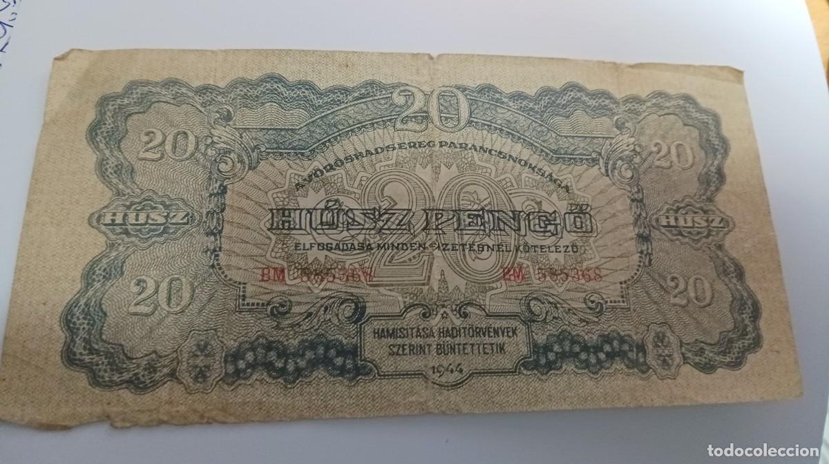 Billetes extranjeros: HUNGRIA - 20 PENGO 1944 - P-M6 - Foto 1