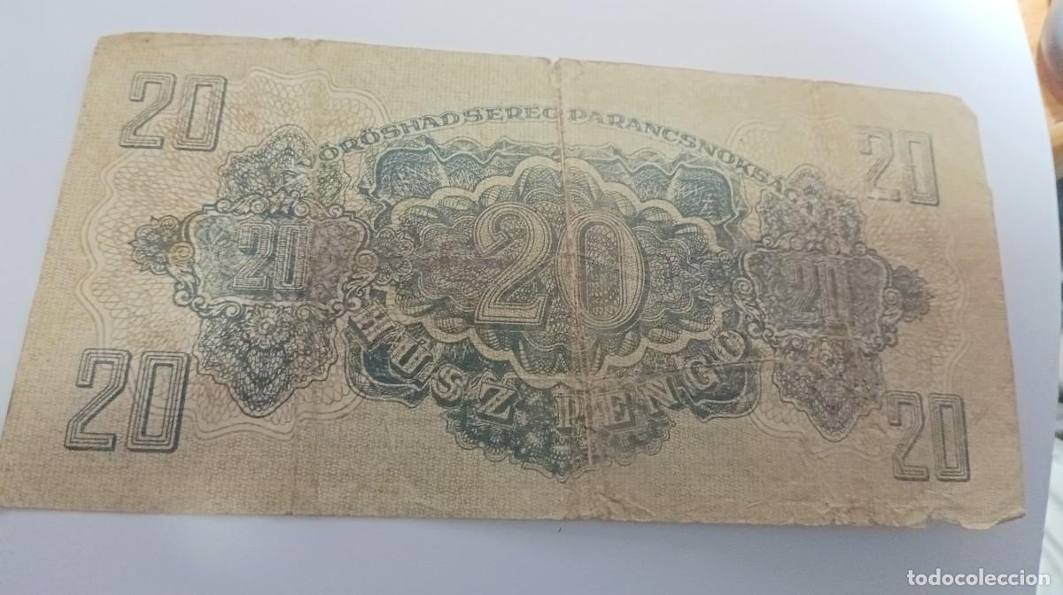 Billetes extranjeros: HUNGRIA - 20 PENGO 1944 - P-M6 - Foto 2