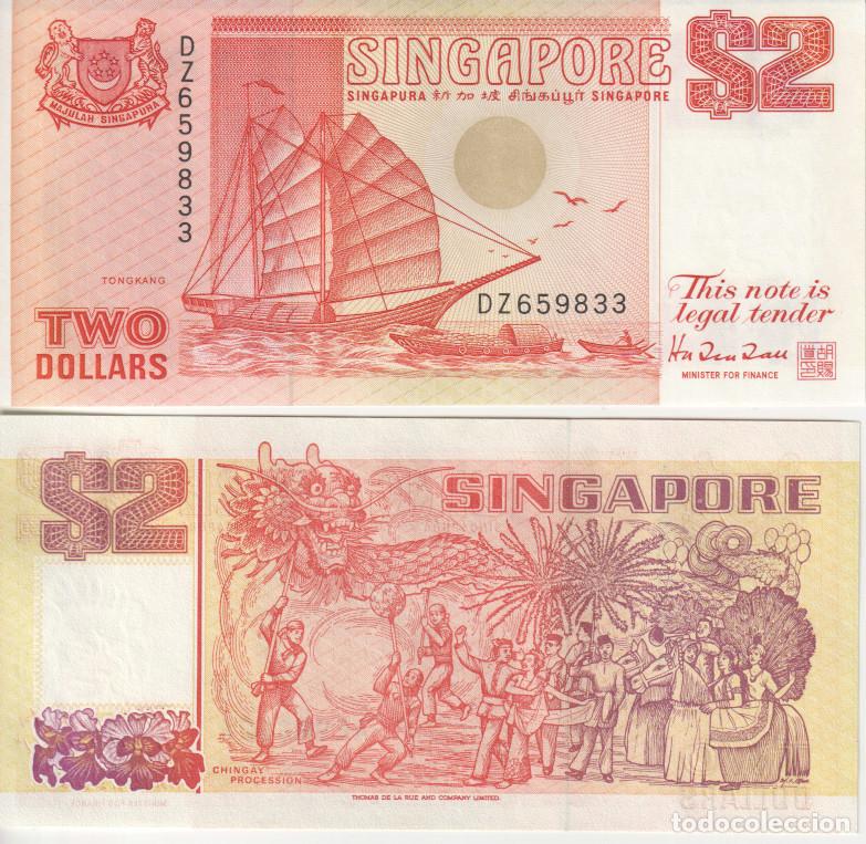 Billetes extranjeros: Singapur 2 Dollars Pick 27 SC/UNC - Foto 1