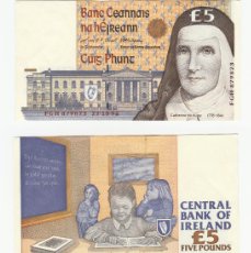 Billetes extranjeros: IRLANDA 5 LIBRAS 1996 N/S FGH879823 CASI SIN CIRCULAR (EL DE LA FOTO)