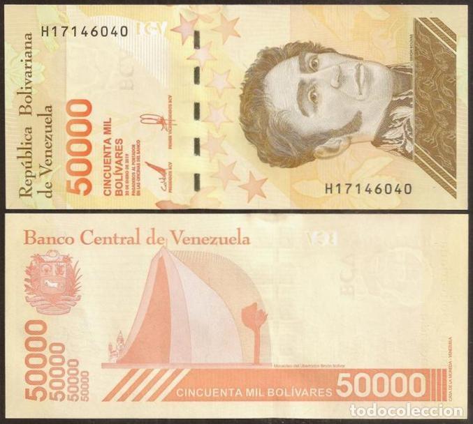Billetes extranjeros: VENEZUELA. 50000 bolivares 22.1. 2019. S/C