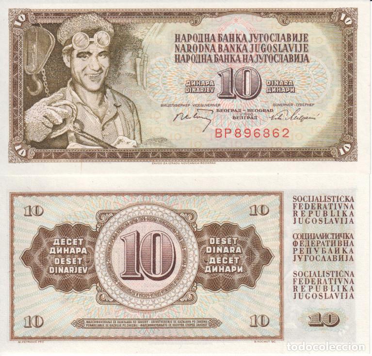 Billetes extranjeros: Yugoslavia 10 Dinara Pick 82 SC/UNC - Foto 1
