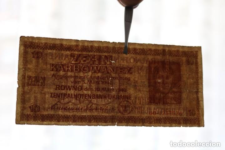 Billetes extranjeros: 10 KARBOVANEZ 1942 UCRANIA - Foto 3