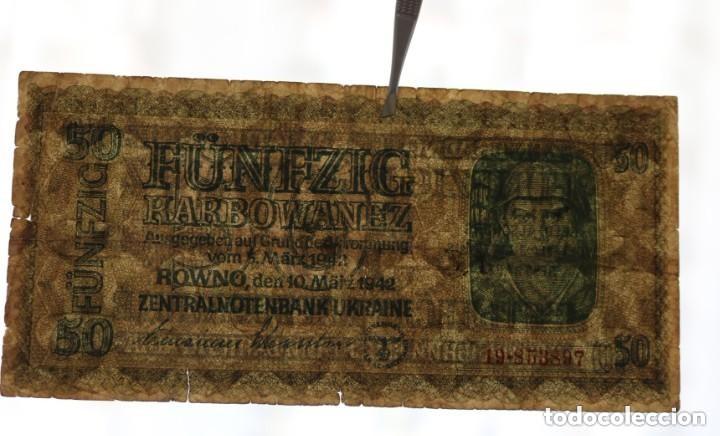 Billetes extranjeros: 50 KARBOWANEZ 1942 UCRANIA. P #54 - Foto 3
