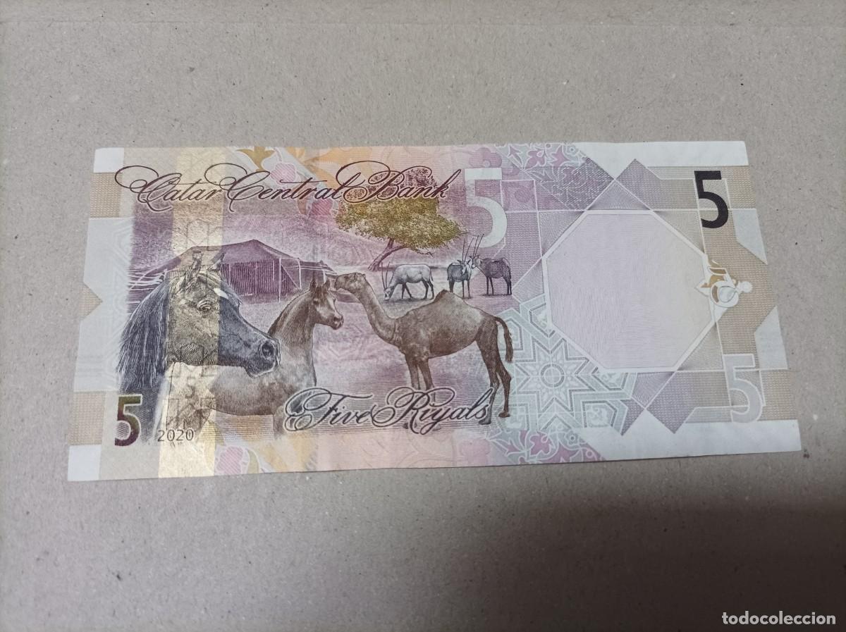 Billetes extranjeros: Billete de Qatar de 5 riyal, a&ntilde;o 2020 - Foto 1