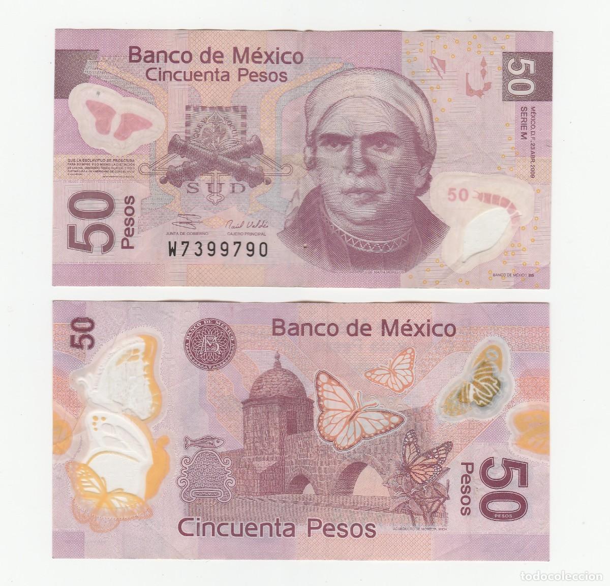 Banconote internazionali: MEXICO 50 PESOS 2009 n/s W7388790 POLIMERO CIRCULADO (el de la foto)