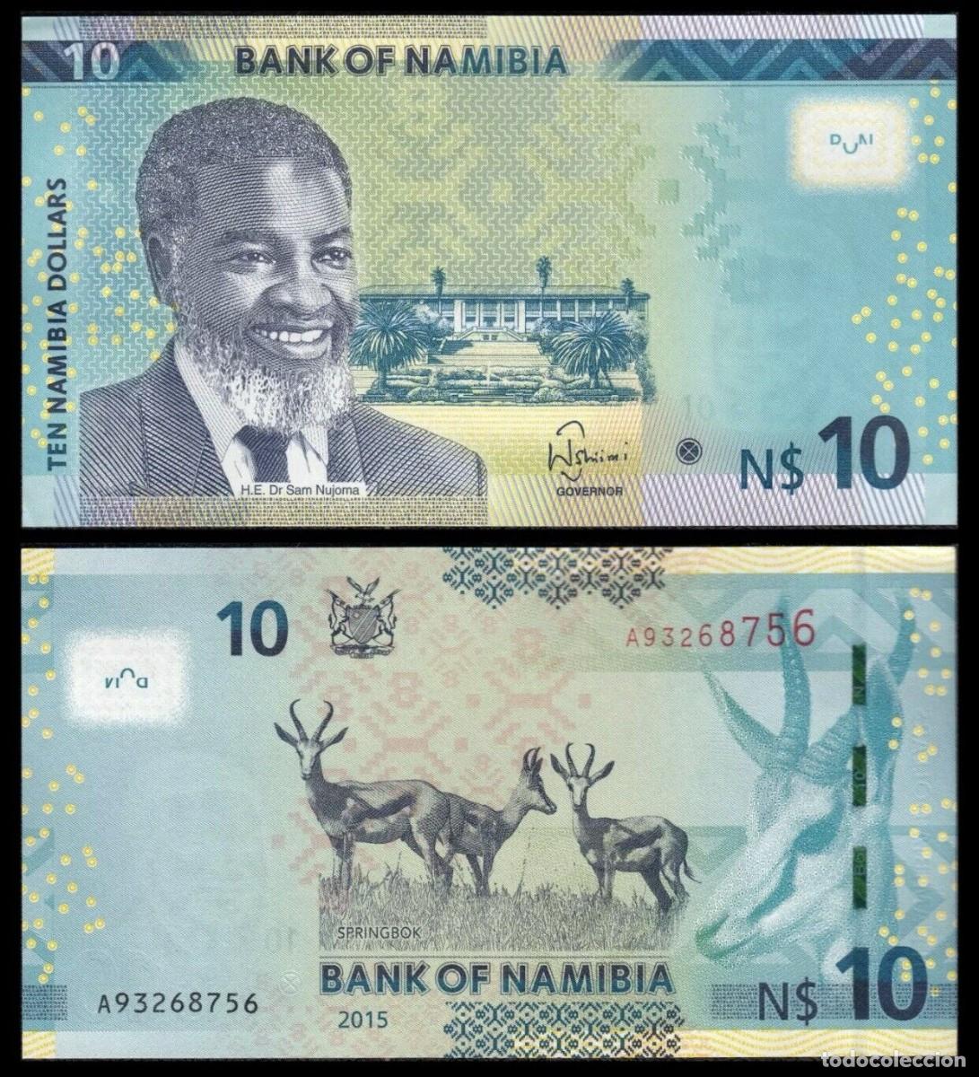 Billetes extranjeros: NAMIBIA 10 DOLLARS 2015 SC/UNC - Foto 1