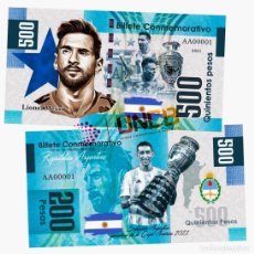 Billetes extranjeros: BILLETE CONMEMORATIVO 500 PESOS - LIONEL MESSI /UNCB