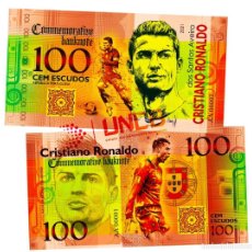 Billetes extranjeros: BILLETE CONMEMORATIVO 100 ESCUDOS - CRISTIANO RONALDO /UNCB