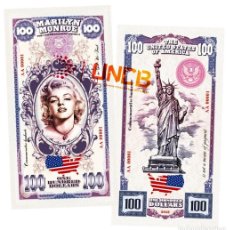 Billetes extranjeros: BILLETE CONMEMORATIVO 100 DOLLARS - MARILYN MONROE /UNCB