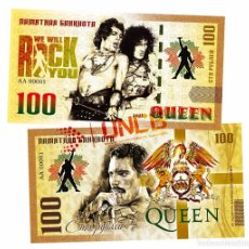 Billetes extranjeros: BILLETE CONMEMORATIVO 100 RUBLOS - QUEEN / WE WILL ROCK YOU /UNCB