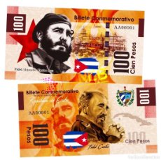 Billetes extranjeros: BILLETE CONMEMORATIVO 100 PESOS - FIDEL CASTRO /UNCB