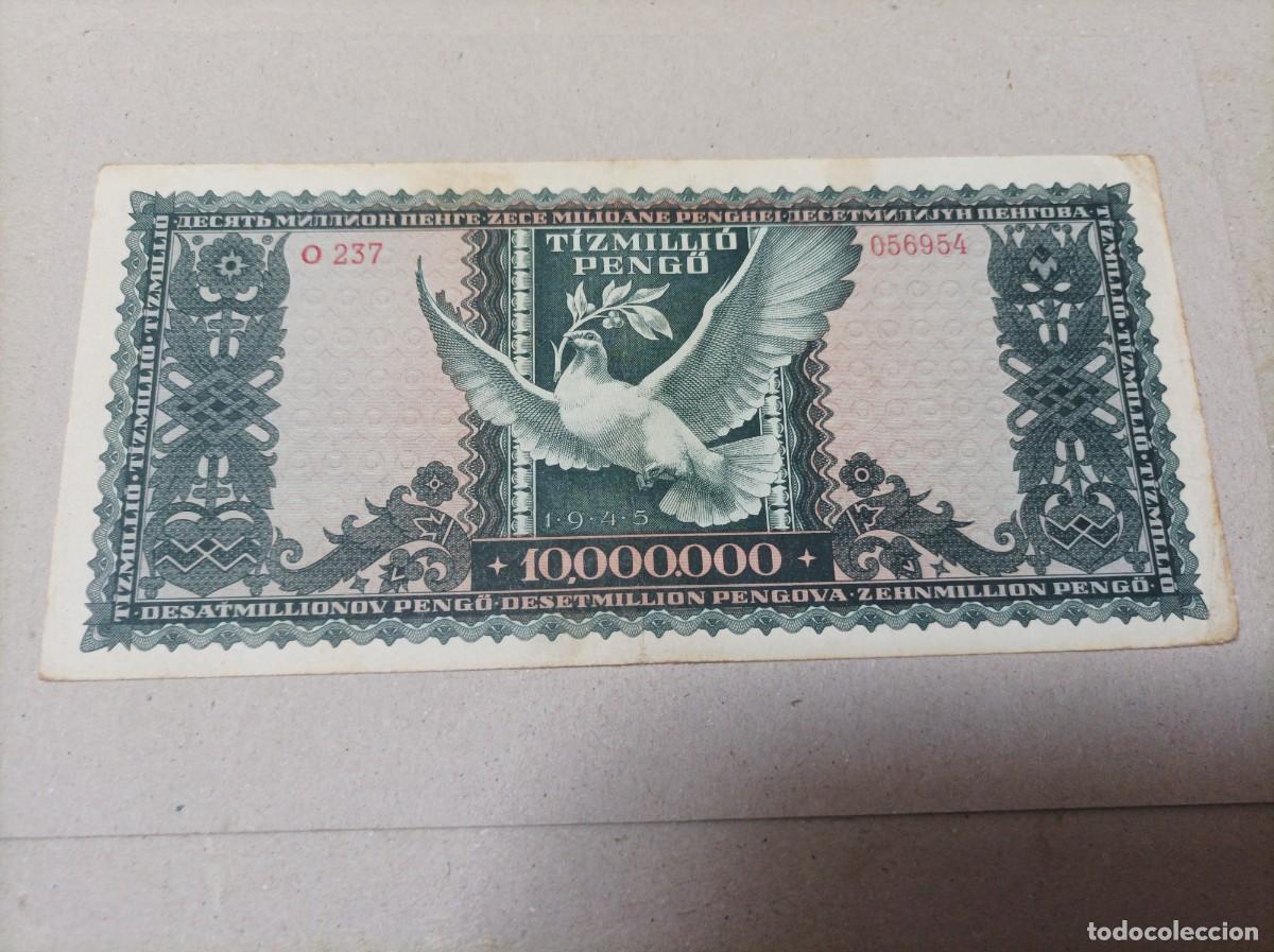 Billetes extranjeros: Billete Hungr&iacute;a, 10000000 pengo, a&ntilde;o 1945 - Foto 1