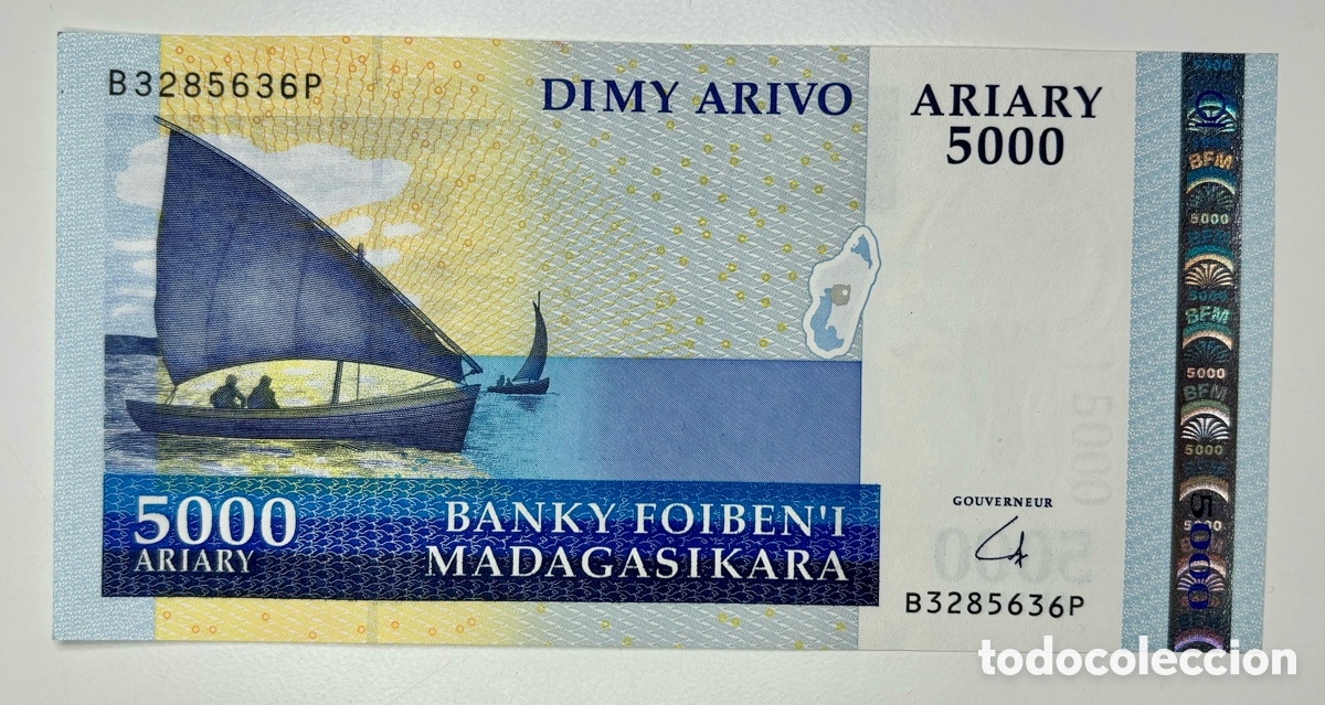 Billetes extranjeros: Billete MADAGASCAR 5000 Ariary (2008) SC - Foto 1