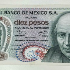 Billetes extranjeros: BILLETE MEXICO 10 PESOS 1977 SC-