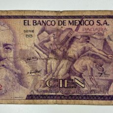Billetes extranjeros: BILLETE MEXICO 100 PESOS 1974