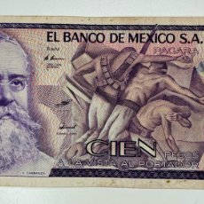 Billetes extranjeros: BILLETE MEXICO 100 PESOS 1981
