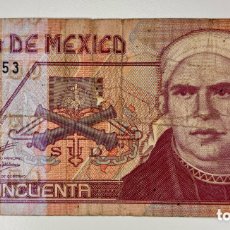 Billetes extranjeros: BILLETE MEXICO 50 PESOS 2002