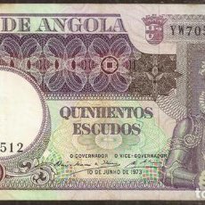 Billetes extranjeros: ANGOLA. 500 ESCUDOS 1973. PICK 107.