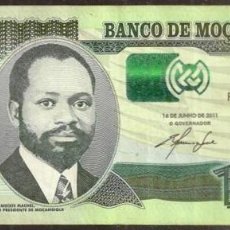 Billetes extranjeros: MOZAMBIQUE. 1000 METICAIS 2011. FAUNA, ELEFANTES.