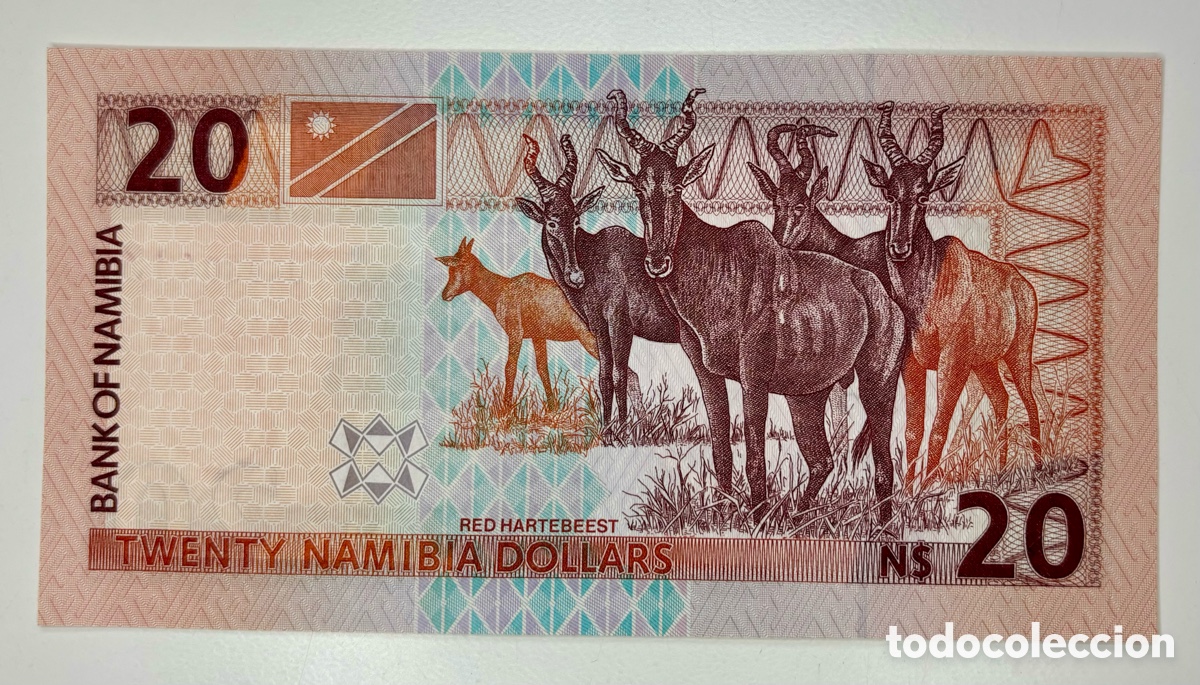 Billetes extranjeros: Billete NAMIBIA 20 Dolares (2002) SC. Dollars - Foto 2