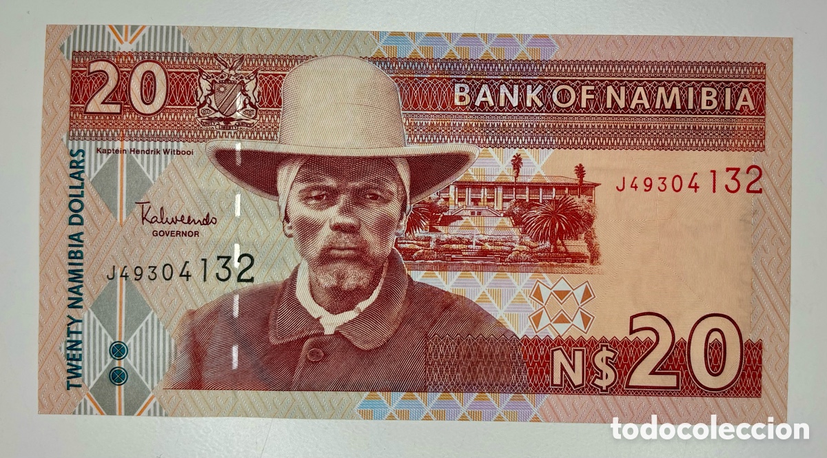 Billetes extranjeros: Billete NAMIBIA 20 Dolares (2002) SC. Dollars - Foto 1