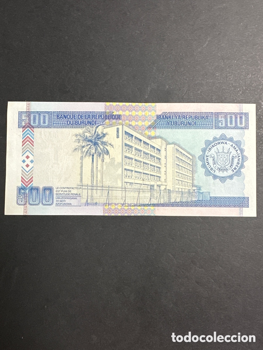 Billetes extranjeros: Billete de Burundi - Foto 2