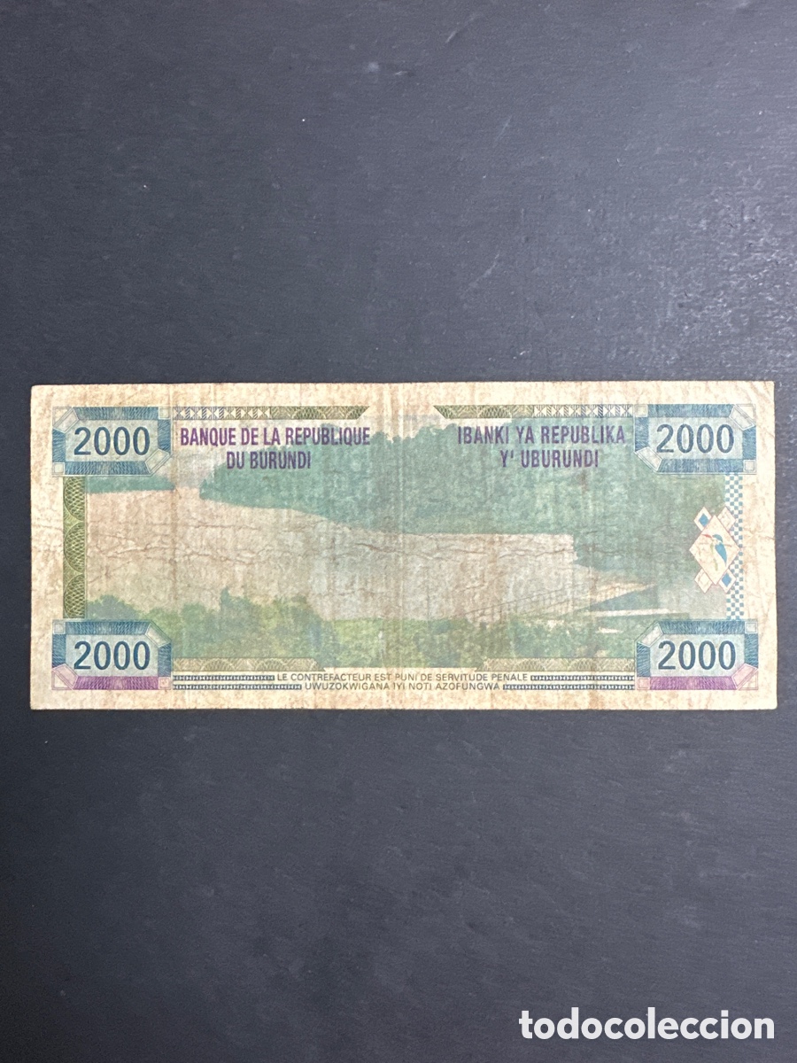 Billetes extranjeros: Billete de Burundi - Foto 2