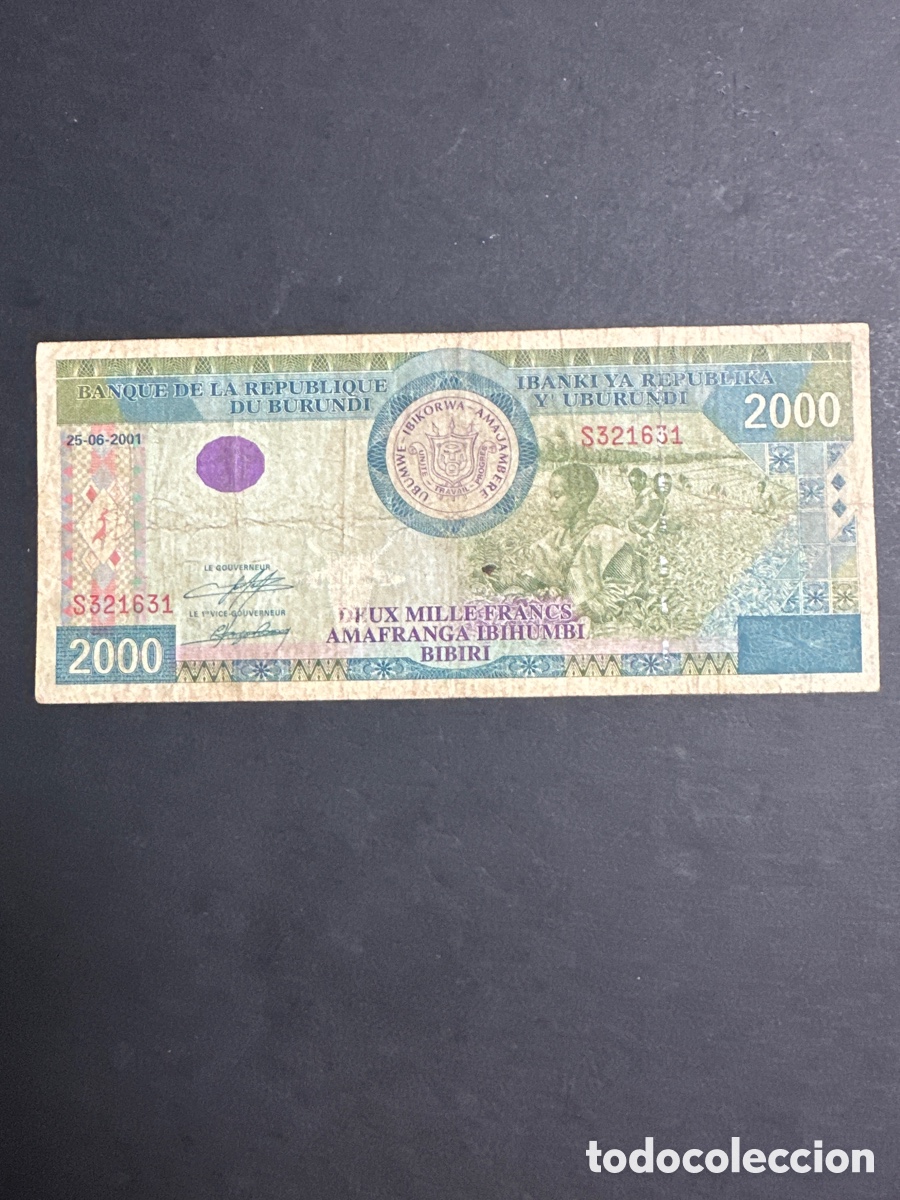 Billetes extranjeros: Billete de Burundi - Foto 1