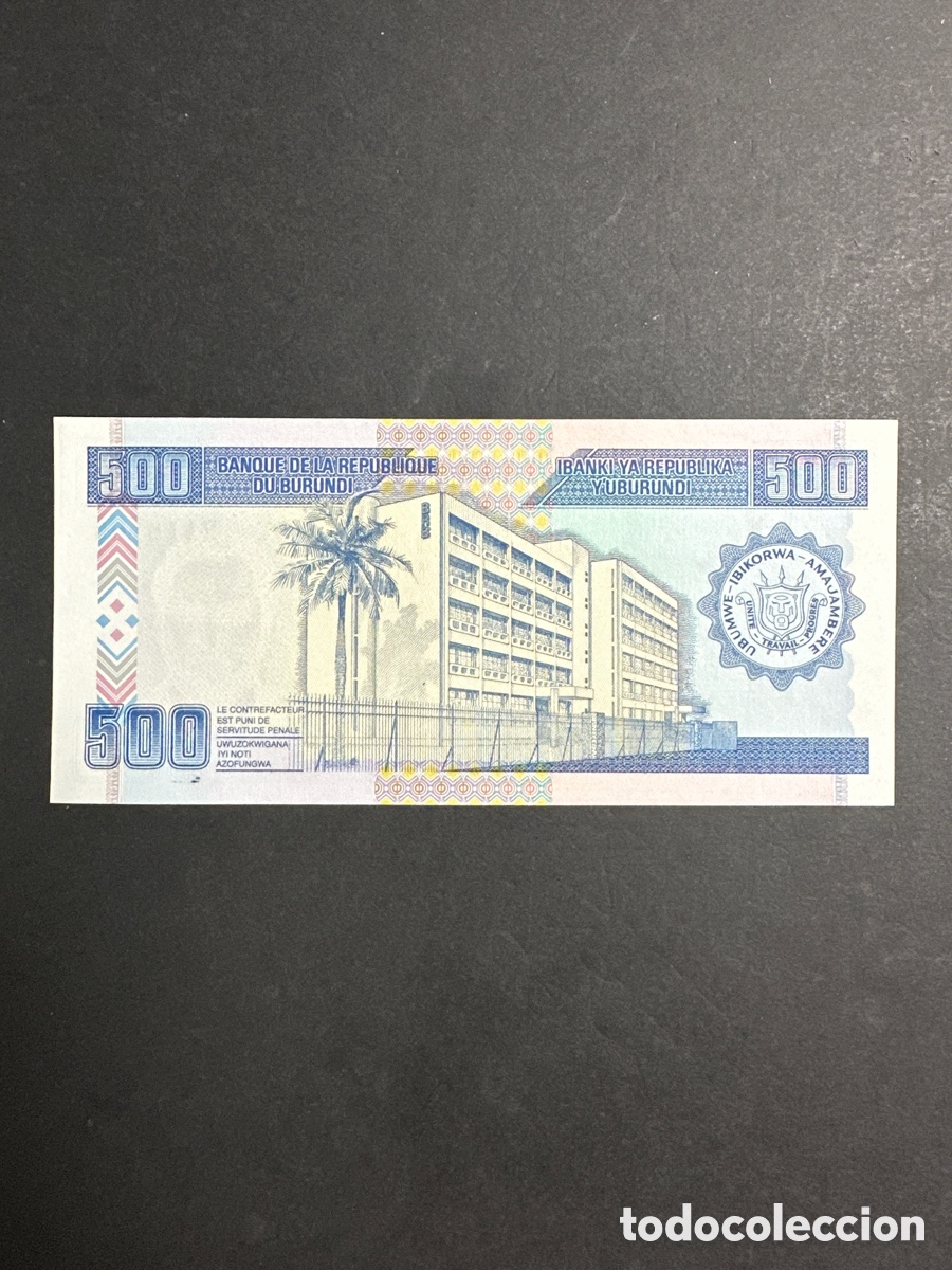 Billetes extranjeros: Billete de Burundi - Foto 2