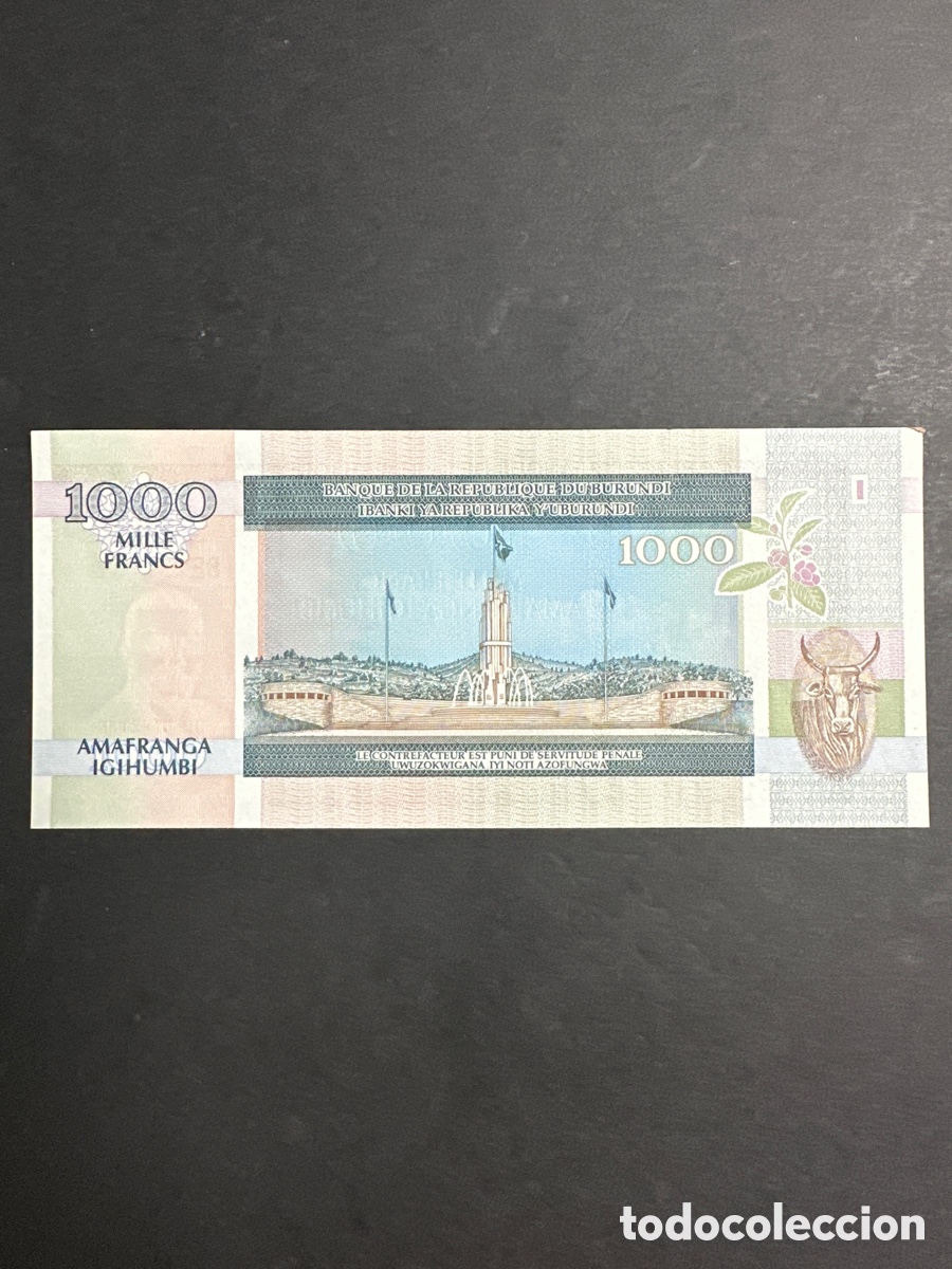 Billetes extranjeros: Billete de Burundi - Foto 2