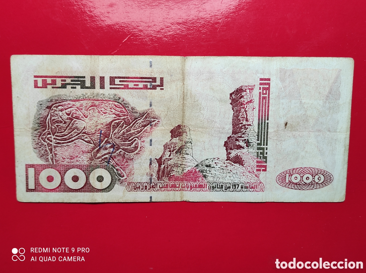 Billetes extranjeros: ARGELIA 1000 DINARS 1998 CIRCULADO - Foto 2