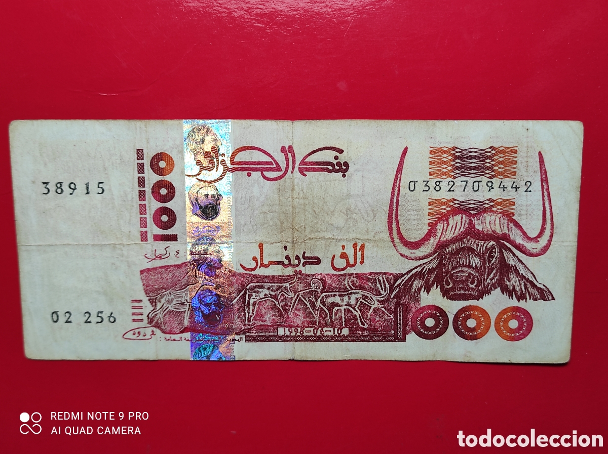 Billetes extranjeros: ARGELIA 1000 DINARS 1998 CIRCULADO - Foto 1