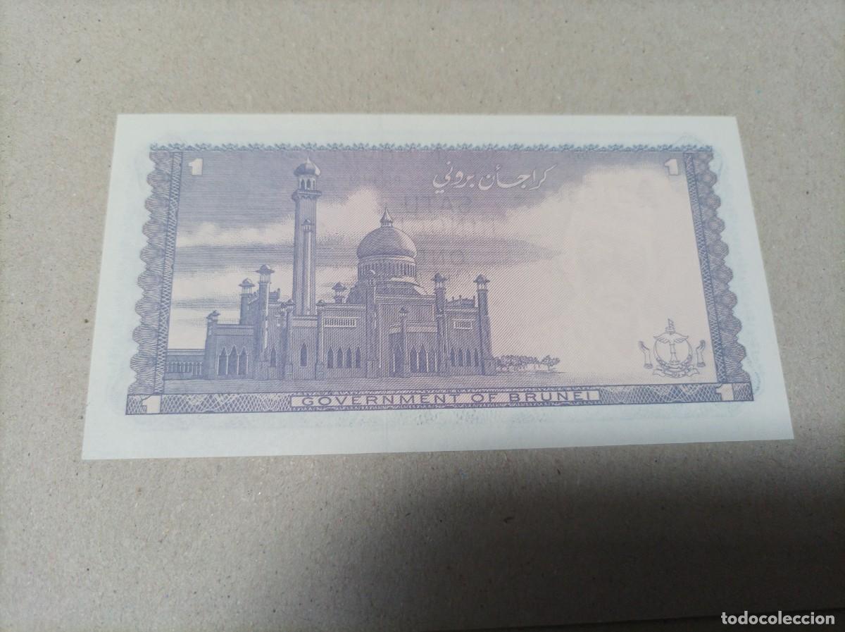 Billetes extranjeros: Billete Brunei, 1 Ringgit, a&ntilde;o 1983, serie A, UNC - Foto 2