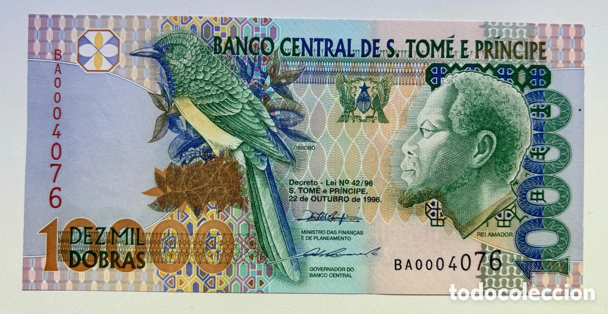 Billetes extranjeros: Billete SANTO TOME & PRINCIPE 10000 Dobras 1996 SC