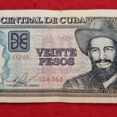 Billetes extranjeros: BILLETE CUBA 20 PESOS 2016 MBC ORIGINAL T365 Q5