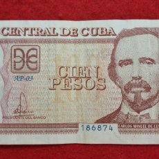 Billetes extranjeros: BILLETE CUBA 100 PESOS 2023 MBC ORIGINAL T874 Q5