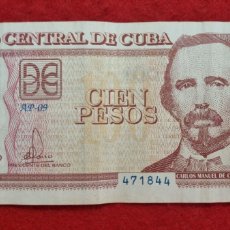 Billetes extranjeros: BILLETE CUBA 100 PESOS 2023 MBC ORIGINAL T844 Q5