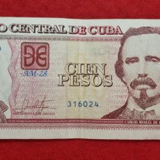 Billetes extranjeros: BILLETE CUBA 100 PESOS 2019 MBC ORIGINAL T024 Q5