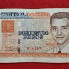 Billetes extranjeros: BILLETE CUBA 200 PESOS 2022 MBC ORIGINAL T387 Q5