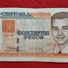 Billetes extranjeros: BILLETE CUBA 200 PESOS 2022 MBC ORIGINAL T735 Q5