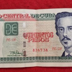 Billetes extranjeros: BILLETE CUBA 500 PESOS 2022 MBC+ ORIGINAL T738 Q5
