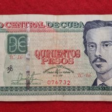Billetes extranjeros: BILLETE CUBA 500 PESOS 2019 CONMEMORATIVO 500 ANIVERSARIO DE LA HABANA MBC ORIGINAL T732 Q5