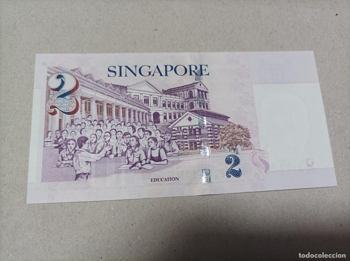 Billetes extranjeros: Billete Singapur, 2 d&oacute;lares, a&ntilde;o 2000, UNC - Foto 2