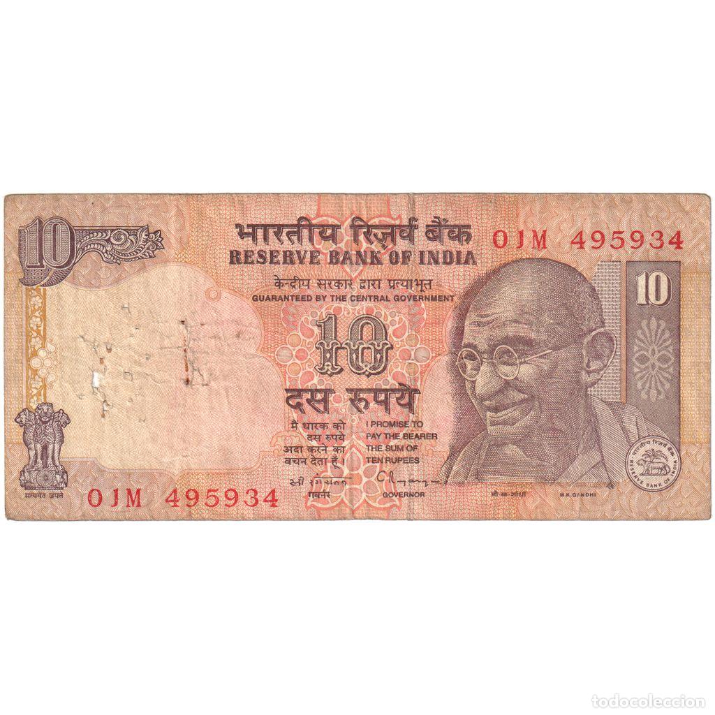 Billetes extranjeros: [#248226] 10 Rupees, India, KM:89b, BC - Foto 1