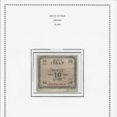 Billetes extranjeros: BILLETE DE ITALIA 1943 - VALOR 10 LIRA