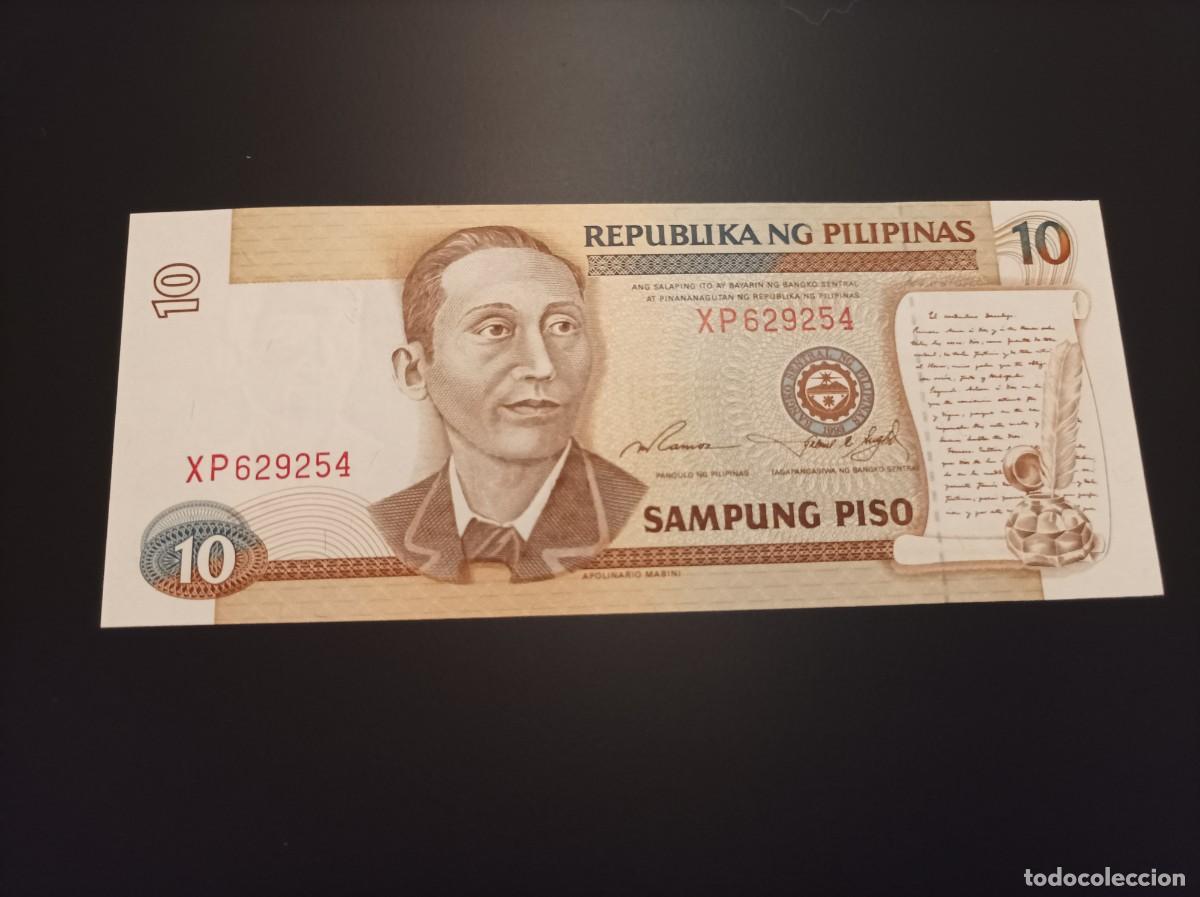Billetes extranjeros: Billete Filipinas, 10 piso, UNC - Foto 2