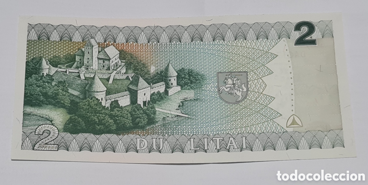 Billetes extranjeros: Billete Lituania,1.993, 2 Litai,Plancha. - Foto 2