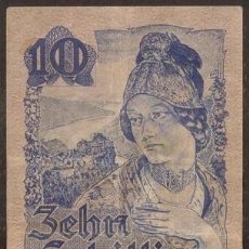 Billetes extranjeros: AUSTRIA. 10 SCHILLING 29.5.1945. PICK 115.